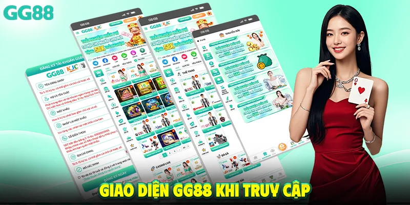 Giao diện GG88 khi truy cập